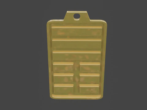 Yijing hexagram 12 pendant 3D Model