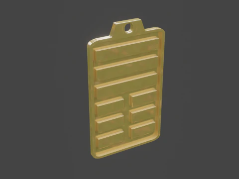 Yijing hexagram 12 pendant 3D Model