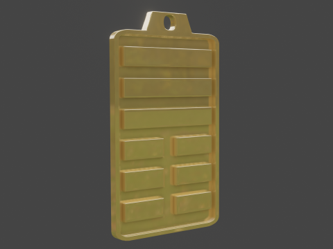 Yijing hexagram 12 pendant 3D Model