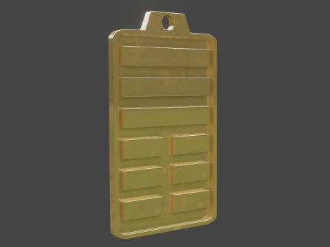 Yijing hexagram 12 pendant 3D Model