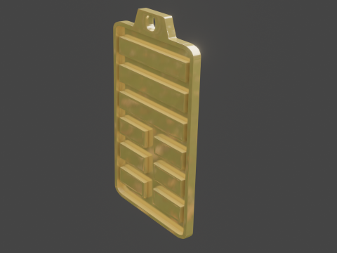 Yijing hexagram 12 pendant 3D Model