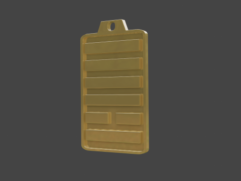 Yijing hexagram 13 pendant Model 3D