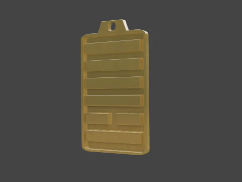Yijing hexagram 13 pendant 3D Model