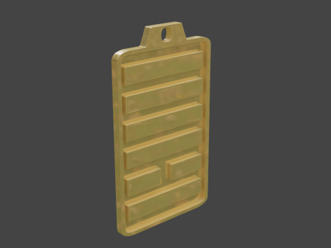 Yijing hexagram 13 pendant Model 3D