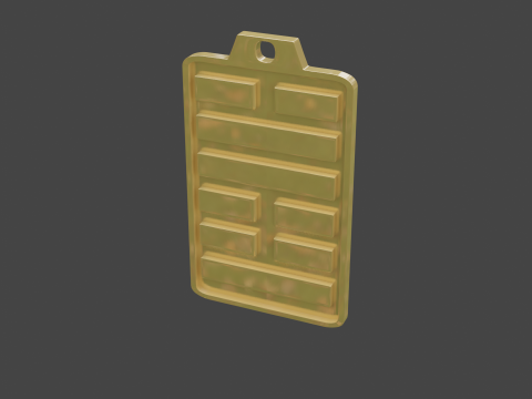 Yijing hexagram 17 pendant 3D Model