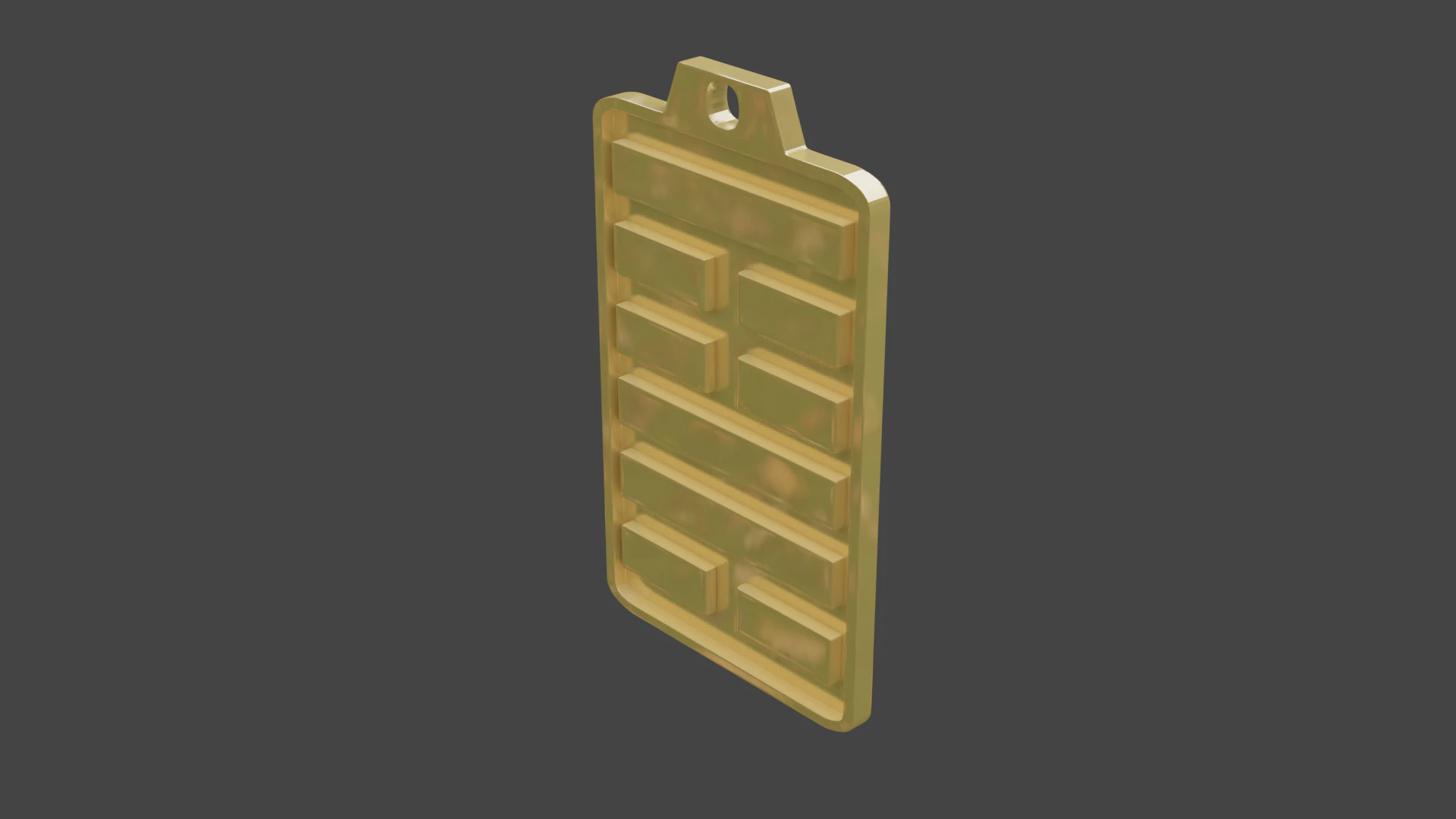 Yijing hexagram 18 pendant 3D Model .c4d .max .obj .3ds .fbx .stl .blend