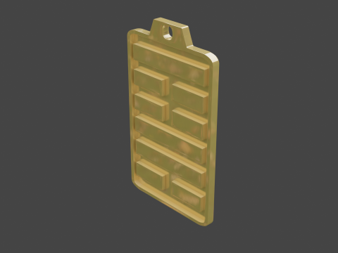 Yijing hexagram 18 pendant 3D Model