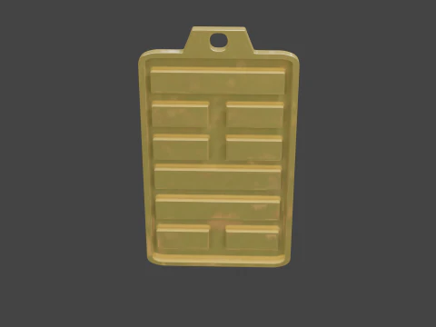 Yijing hexagram 18 pendant 3D Model