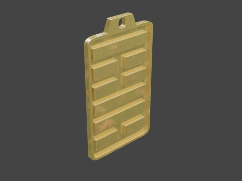 Yijing hexagram 18 pendant 3D Model