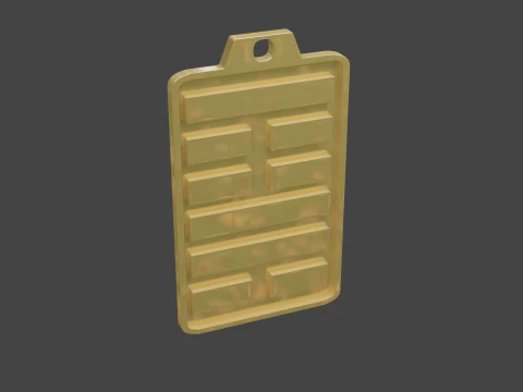 Yijing hexagram 18 pendant 3D Model