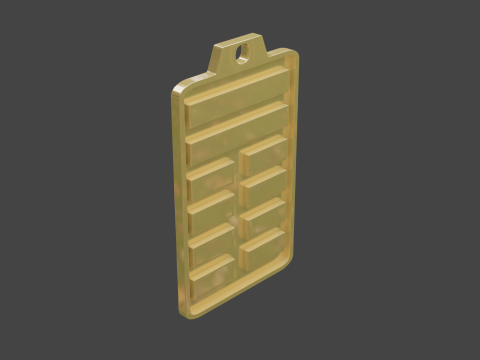 Yijing hexagram 20 pendant 3D Model
