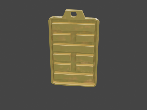 Yijing hexagram 21 pendant Model 3D