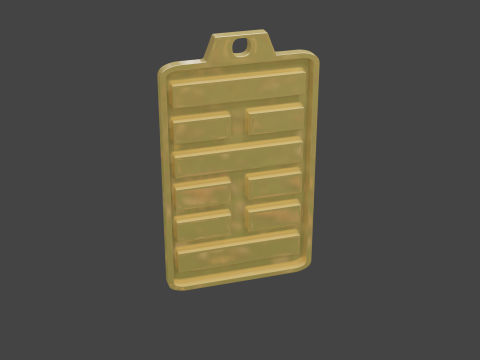 Yijing hexagram 21 pendant Model 3D