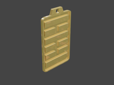 Yijing hexagram 21 pendant Model 3D