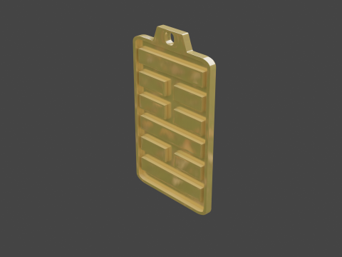 Yijing hexagram 22 pendant 3D Model