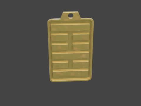 Yijing hexagram 22 pendant Modello 3D