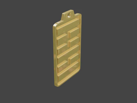 Yijing hexagram 22 pendant 3D Model