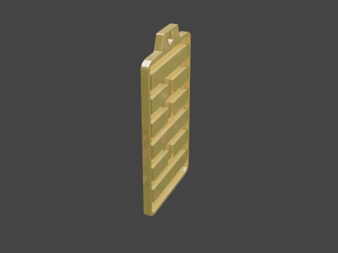 Yijing hexagram 22 pendant Modello 3D