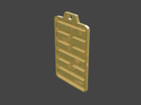 Yijing hexagram 23 pendant 3D Model