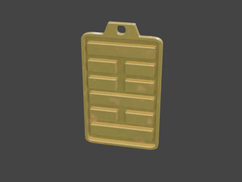 Yijing hexagram 23 pendant 3D Model