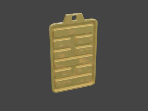 Yijing hexagram 23 pendant 3D Model