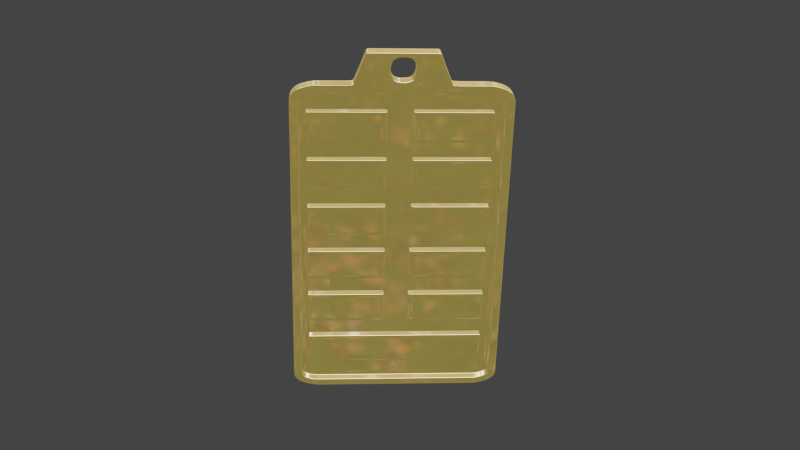 Yijing hexagram 24 pendant Modèle 3D .c4d .max .obj .3ds .fbx .stl .blend 