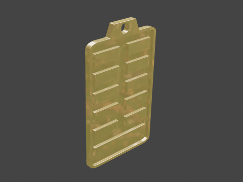 Yijing hexagram 24 pendant Modèle 3D