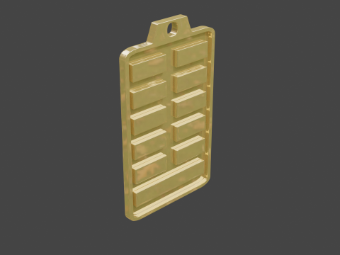 Yijing hexagram 24 pendant Modèle 3D