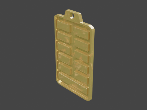 Yijing hexagram 24 pendant Modèle 3D