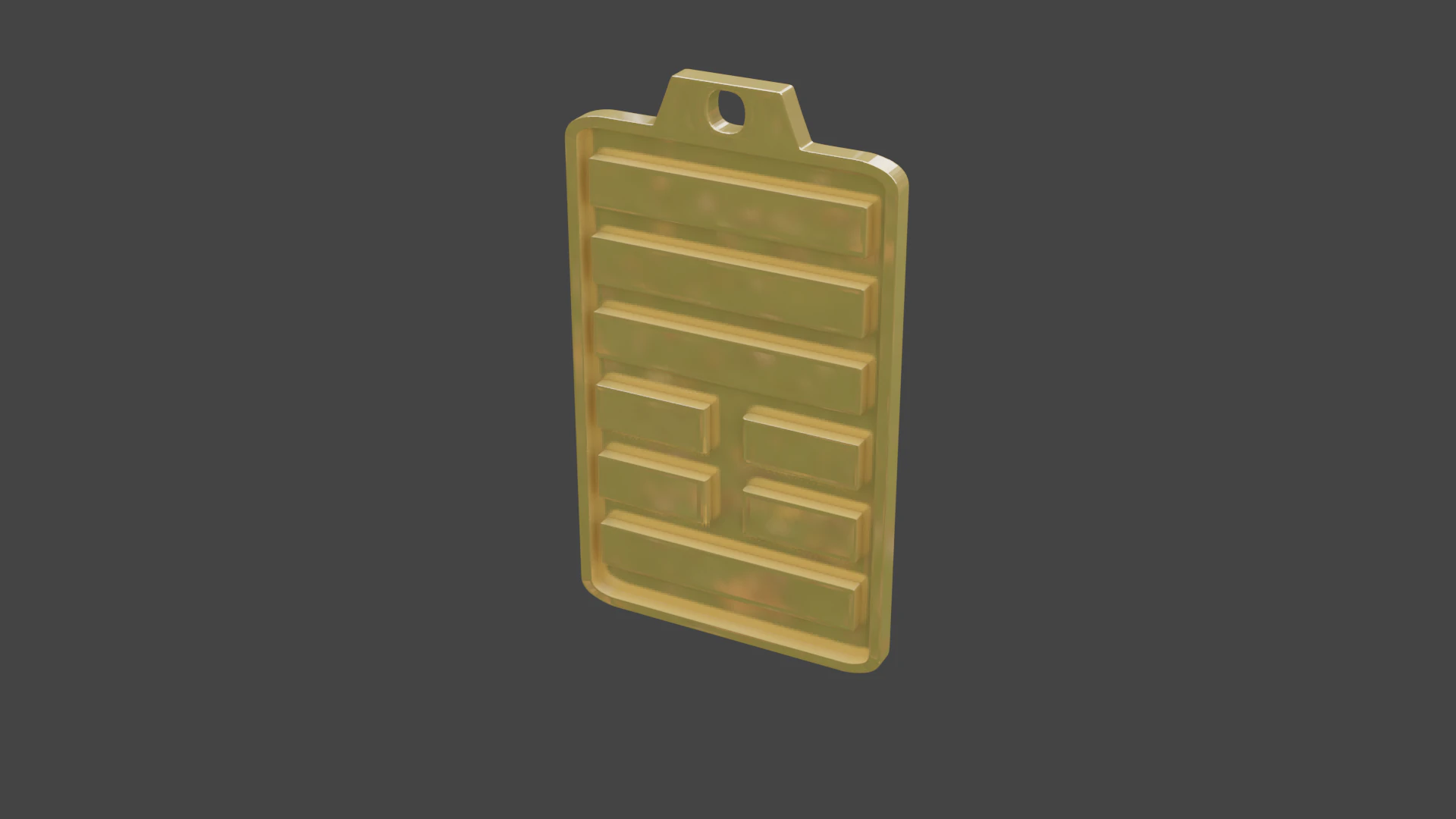 Yijing hexagram 25 pendant 3D Model .c4d .max .obj .3ds .fbx .stl .blend 