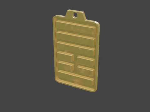 यिजिंग हेक्साग्राम 25 पेंडेंट 3D मॉडल