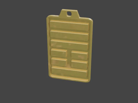 Yijing hexagram 25 pendant 3D Model