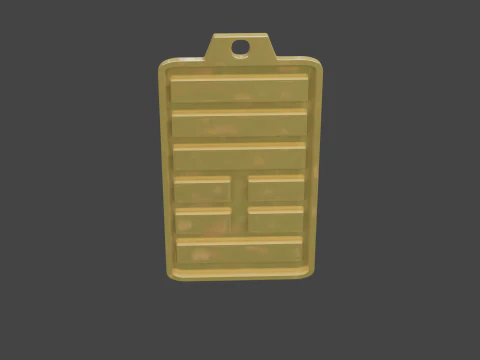 Yijing hexagram 25 pendant 3D Model