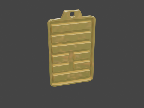 Yijing hexagram 25 pendant Modelo 3D