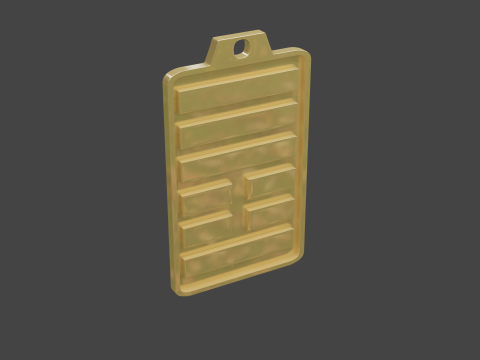 Yijing hexagram 25 pendant Modelo 3D