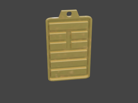 Yijing hexagram 26 pendant Modelo 3D