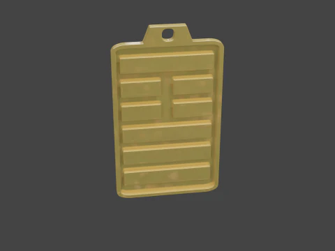 Yijing hexagram 26 pendant 3D Model