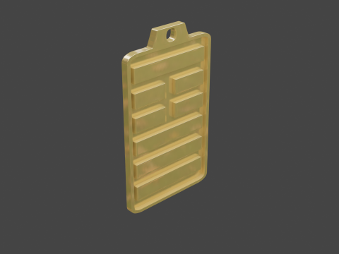 Yijing hexagram 26 pendant Modelo 3D