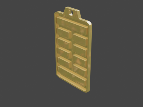 Yijing hexagram 27 pendant 3D Model