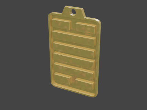 Yijing hexagram 28 pendant 3D Model