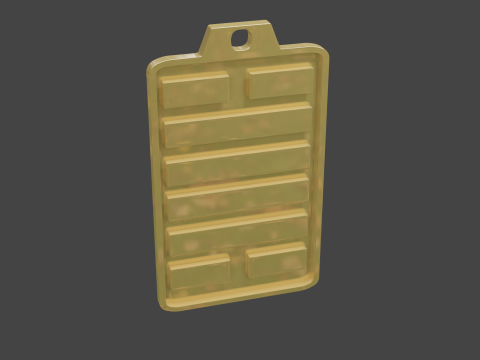 Yijing hexagram 28 pendant Modelo 3D