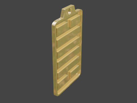 Yijing hexagram 28 pendant Modelo 3D