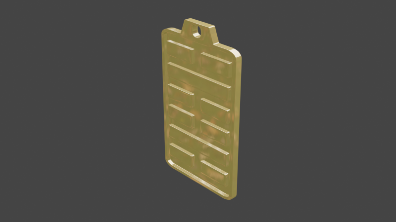 Yijing hexagram 29 pendant 3D मॉडल .c4d .max .obj .3ds .fbx .stl .blend 