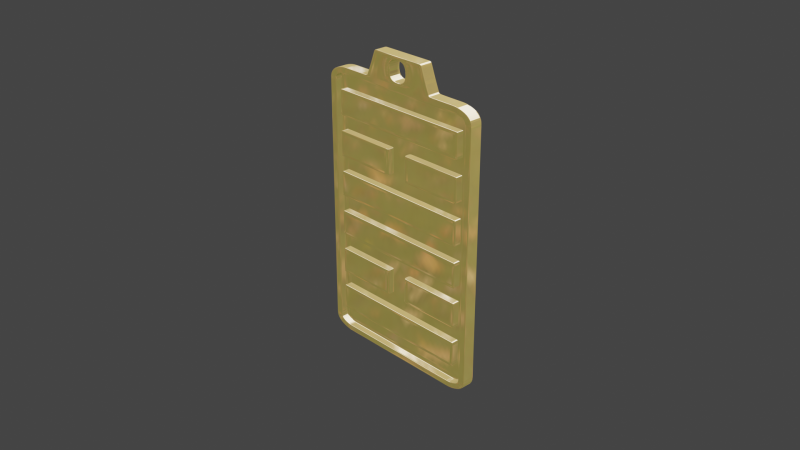 Yijing hexagram 30 pendant 3D Модель .c4d .max .obj .3ds .fbx .stl .blend 