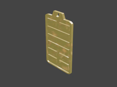 Zawieszka z heksagramem 31 Yijing Model 3D