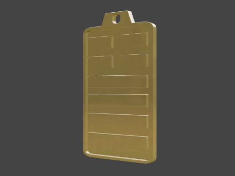 Yijing hexagram 34 pendant 3D Model