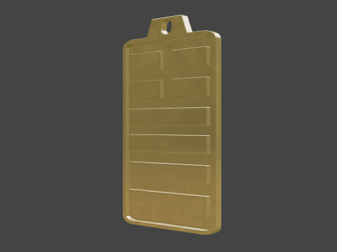 Yijing hexagram 34 pendant 3D Model