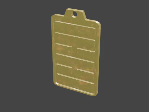 Yijing 헥사그램 37 펜던트 3D 모델