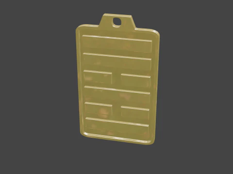 Yijing hexagram 37 pendant 3D Model