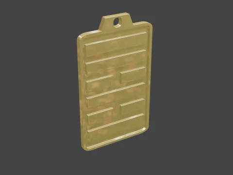 Yijing hexagram 37 pendant 3D Model